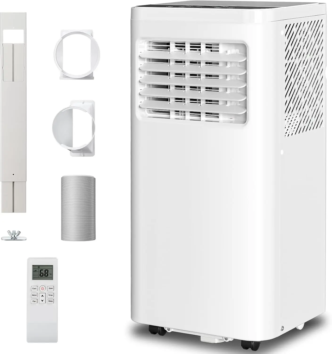 

3-in-1 Portable Air Conditioners，10000BTU Portable AC Units Cools 450 Sq.Ft. with 24H Timer Remote Control，Easy Install Kit for