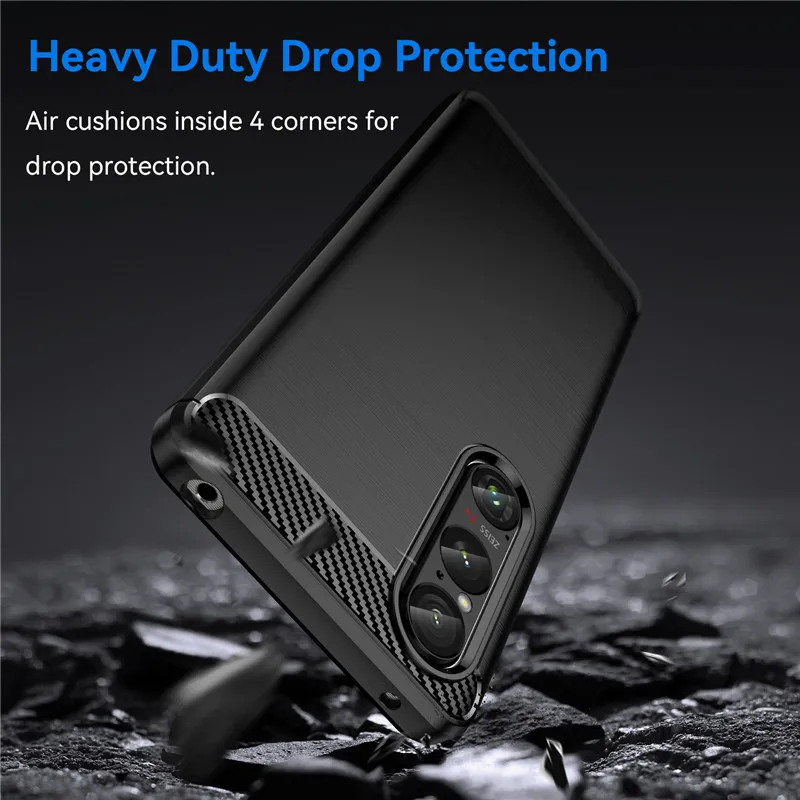 For Sony Xperia 1 VI Case For Xperia 1 VI 5G Cover 6.5 inch Shockproof Soft Silicone TPU Protective Bumper For Sony Xperia 1 VI