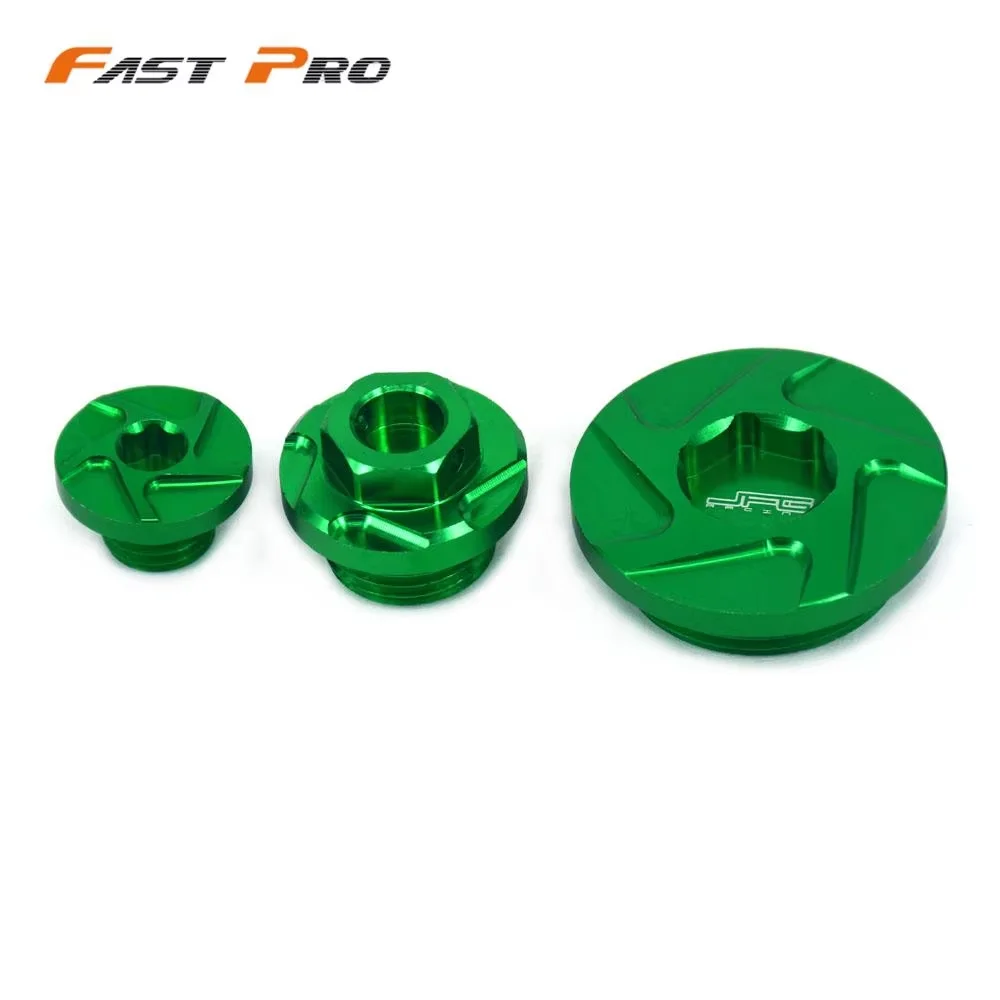 CNC Engine Timing Caps Oil Filler Plug Crankcase Cover For KAWASAKI KX250F KX450F KLX450R KX250 Dirt Bike Motorcycle Motocross