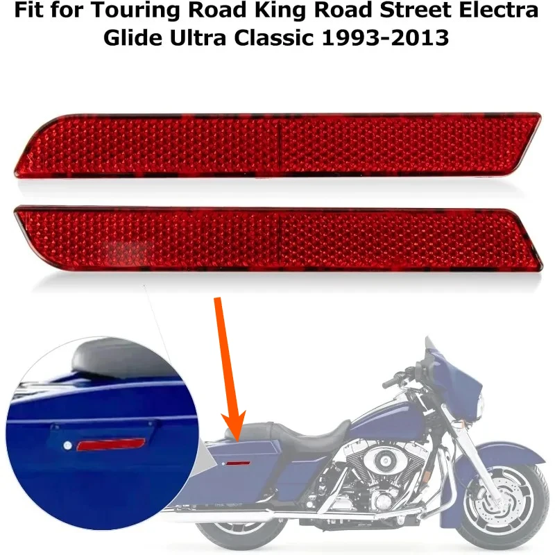 

Sticker Safety Warning Side Visibility Reflector for Touring Road King Road Street Electra Glide Ultra Classic 1993-2013