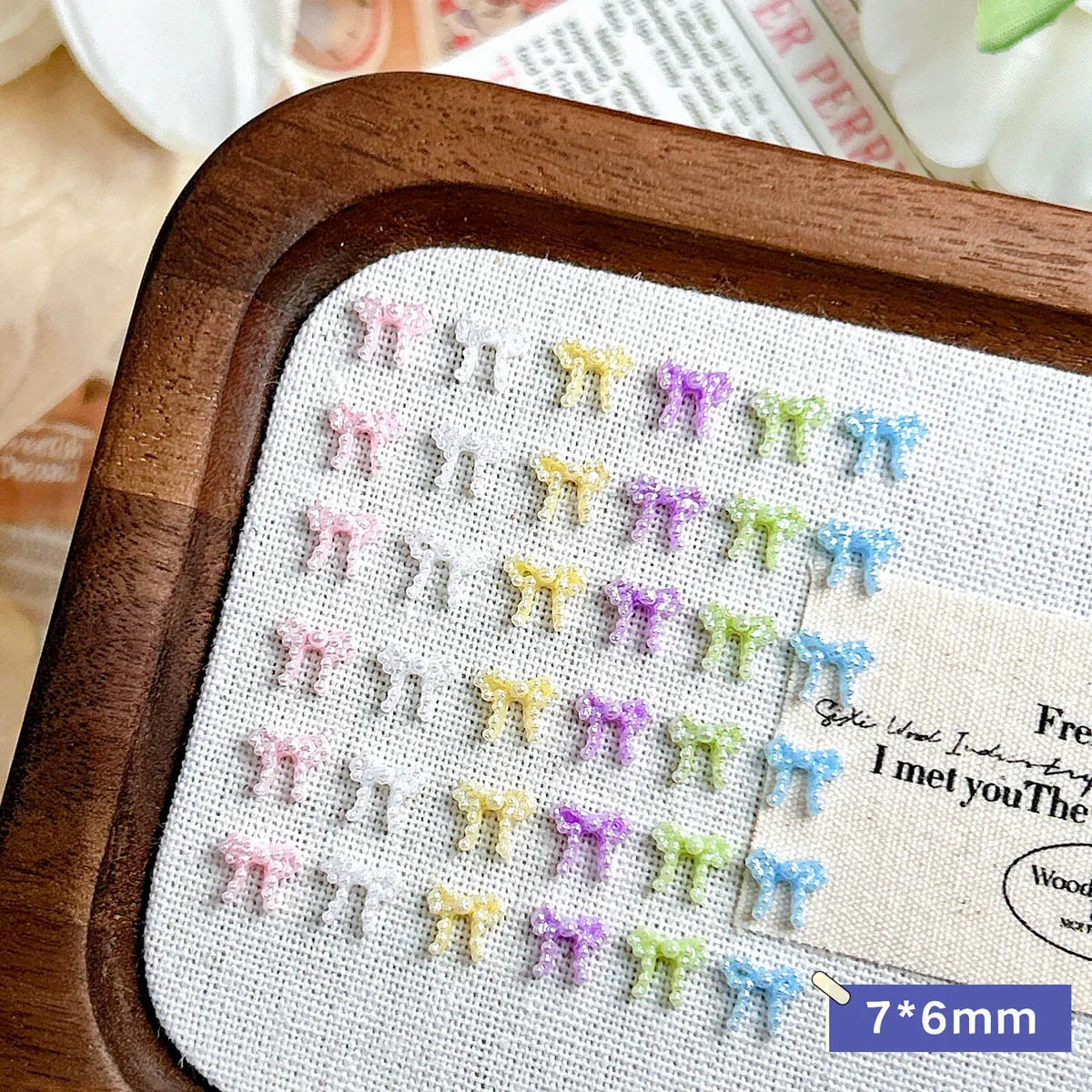 100 pièces innovant simulé perle arc résine ongles breloques créatif minimaliste coloré nœuds papillon Nail Art décorations pour ongles à faire soi-même