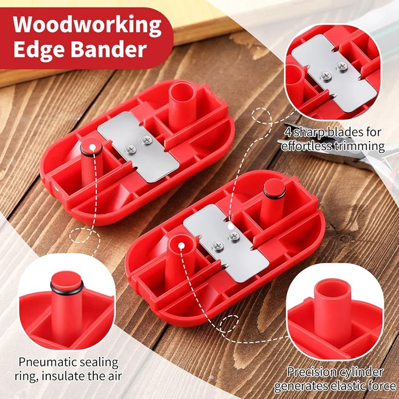 MYHOME Edge Banding Trimmer, Hand Planer Edge Quad Trimmer, Laminate Veneer Edge Trimmer, PVC Plywood Melamine