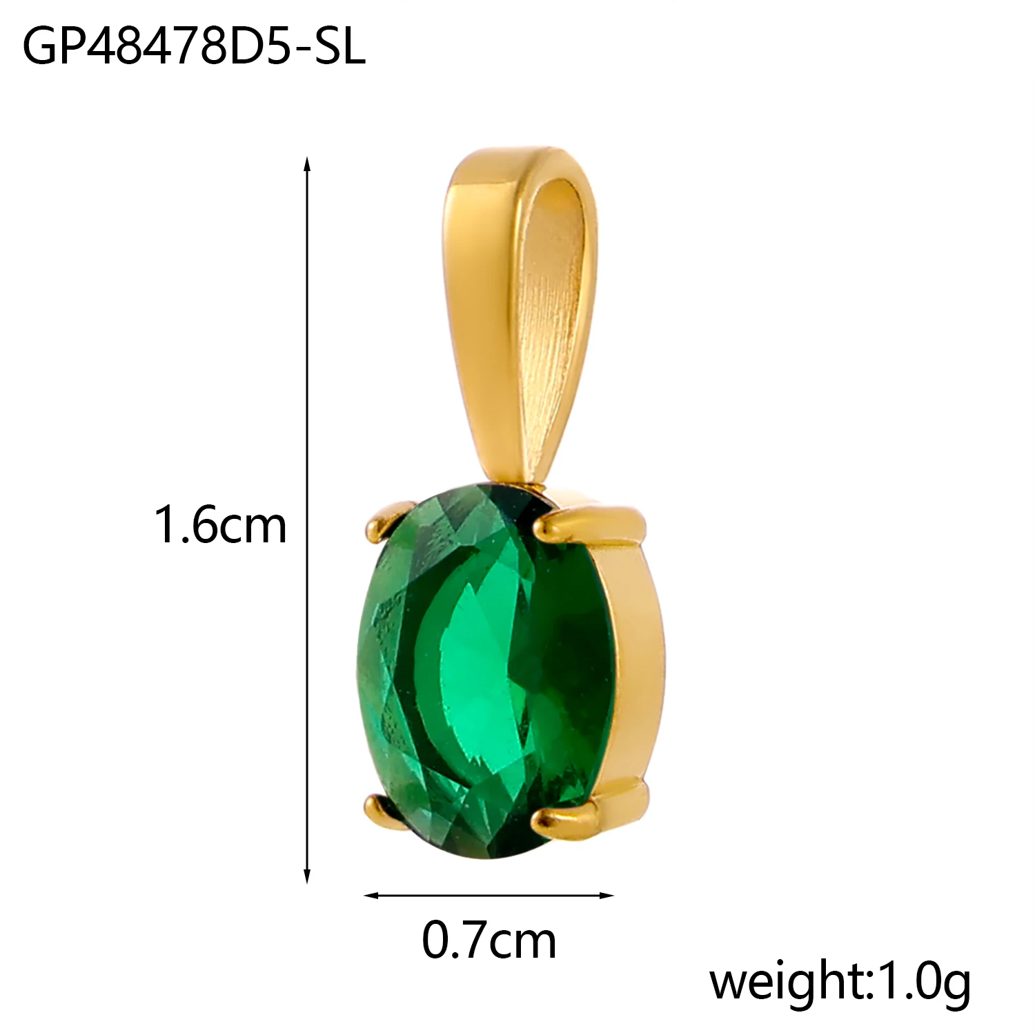 CARLIDANA Vintage 12 Birthstone Colorful Oval Shape Red Crystal Pendant DIY Jewelry Charms in Gold Color Pendant For Women image 6