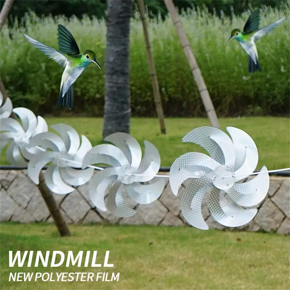 Windmill String Wear-resistant Bird-driving Toughness Silver For Outdoor Garden Pinwheels Anti Bird Laser Bird Scare Deterrent