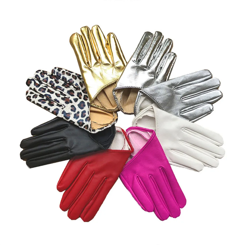 1 paar Frauen Pu Finger Halbe Palm Bankett Kostüm Tanz Für Kostüm Handschuhe Abend Finger Handschuhe Party Prom Oper