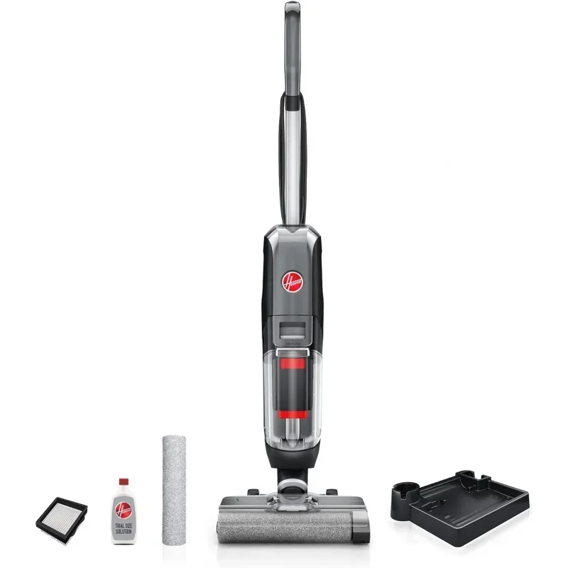 QWHoovvers Streamline Corded Hard Floor Cleaner,Wet Dry Vacuum with Self Cleaning System,Edge Cleaning,LCD Display,FH46000V,S