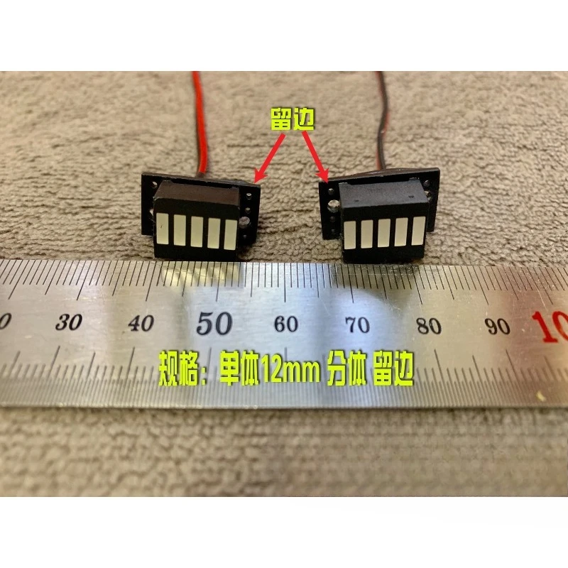 2 pçs led luz de advertência para 1/14 tamiya rc caminhão basculante scania 770s r620 volvo 750 mercedes-benz actros 3363 homem brinquedos peças de carro