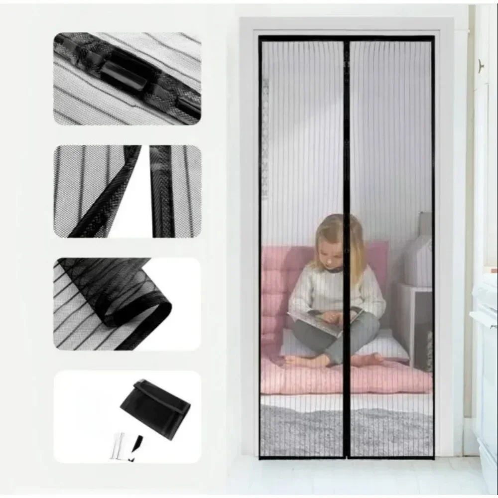 Magnetic Mosquito Net Door Curtain – Anti-Bug Insect Screen for Windows & Doors, Reusable Outdoor Home Garden Protection Mesh