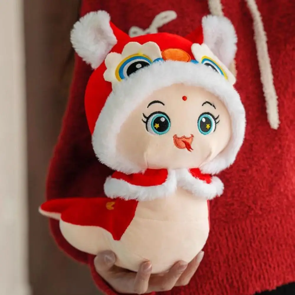 Big Eyes Snake Year Plush Toy The God of Wealth Chinese Style Wealth Snake Year Mascot Toy PP Cotton Blessing Lucky Snake Doll