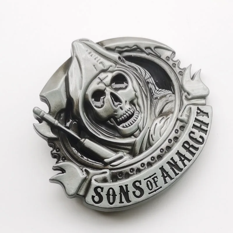 Hebilla de cinturón Letra SONS Hebilla de cinturón de calavera