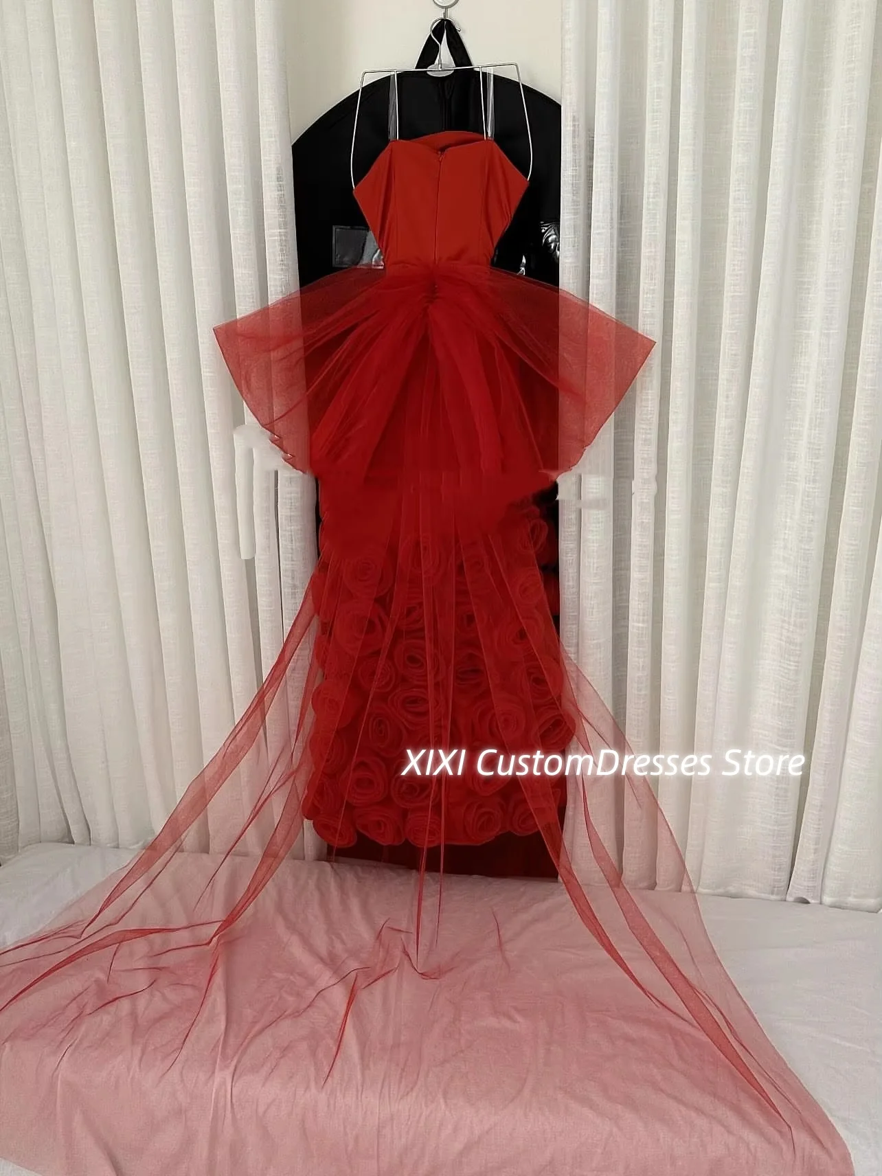 فسات kapaات Personalizza scollo quadrato colonna pavimento-lunghezza perline Abiti da sera da donna Cerniera senza maniche Occasioni formali