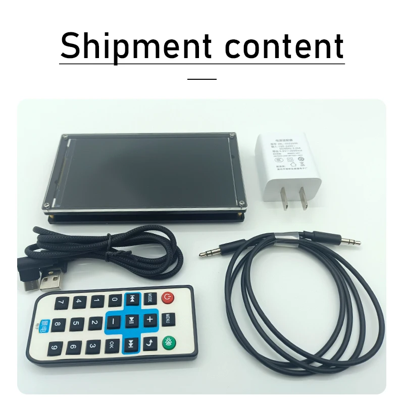 5 Cal IPS ekran z wyświetlaczem WIFI z zegarem WIFI analizator dźwięku wskaźnik poziomu lampka rytmiczna + pilot zdalnego sterowania DC 5V-12V