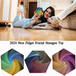 3d Printed  Hexagonal Decompression Toys For Gift Colorful Unique Design And Shape Compact Exquisite Thoughtful Gift