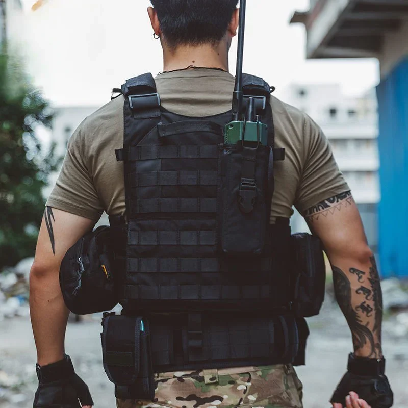 Special Forces Bulletproof Back Tactical Vest Lightweight Multi-Functional Outdoor Expansion Military Hunting Pockets Body Armor