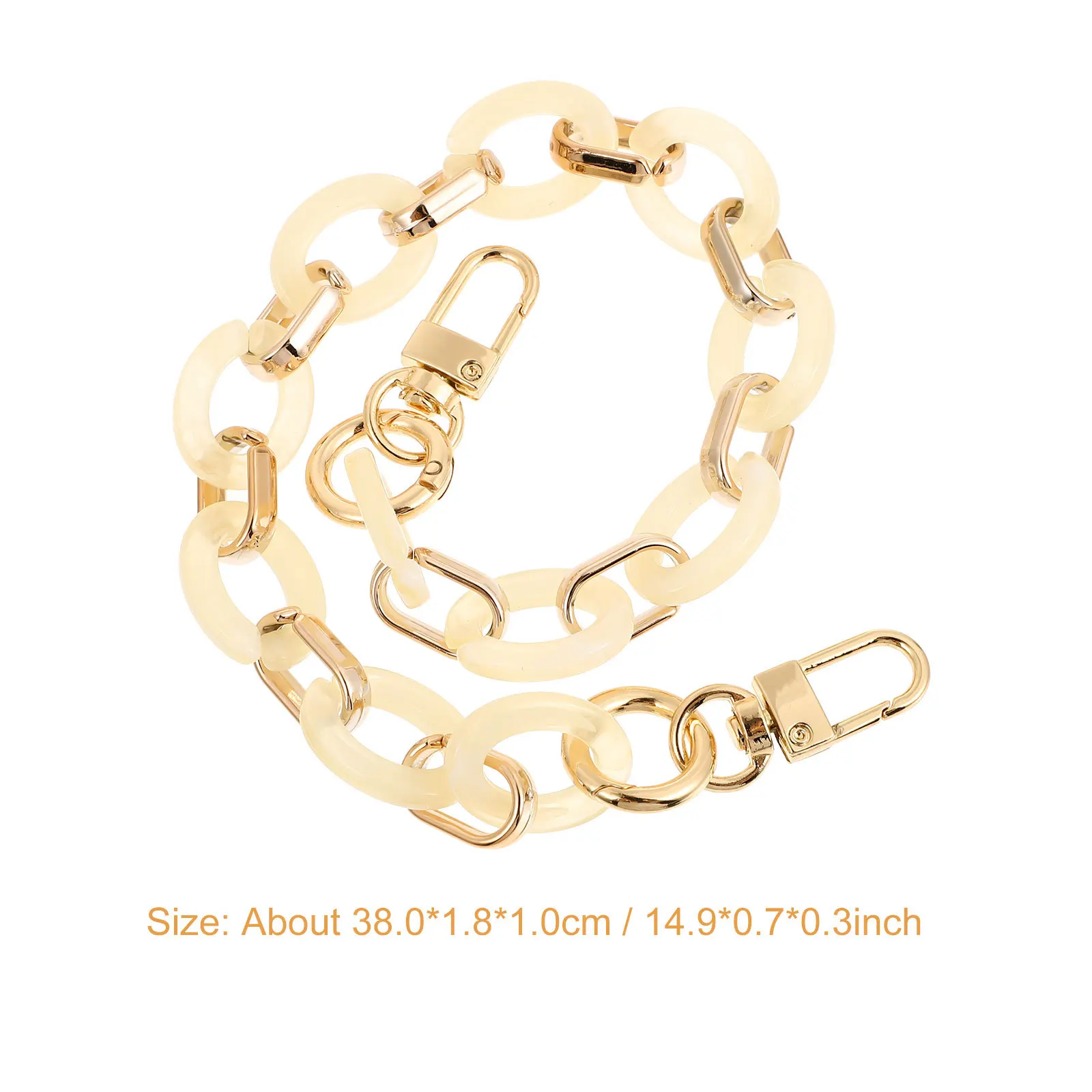 明るい色の樹脂チェーンショルダーストラップファッショナブルな軽量バッグ交換用ストラップ財布ハンドル屋外使用用