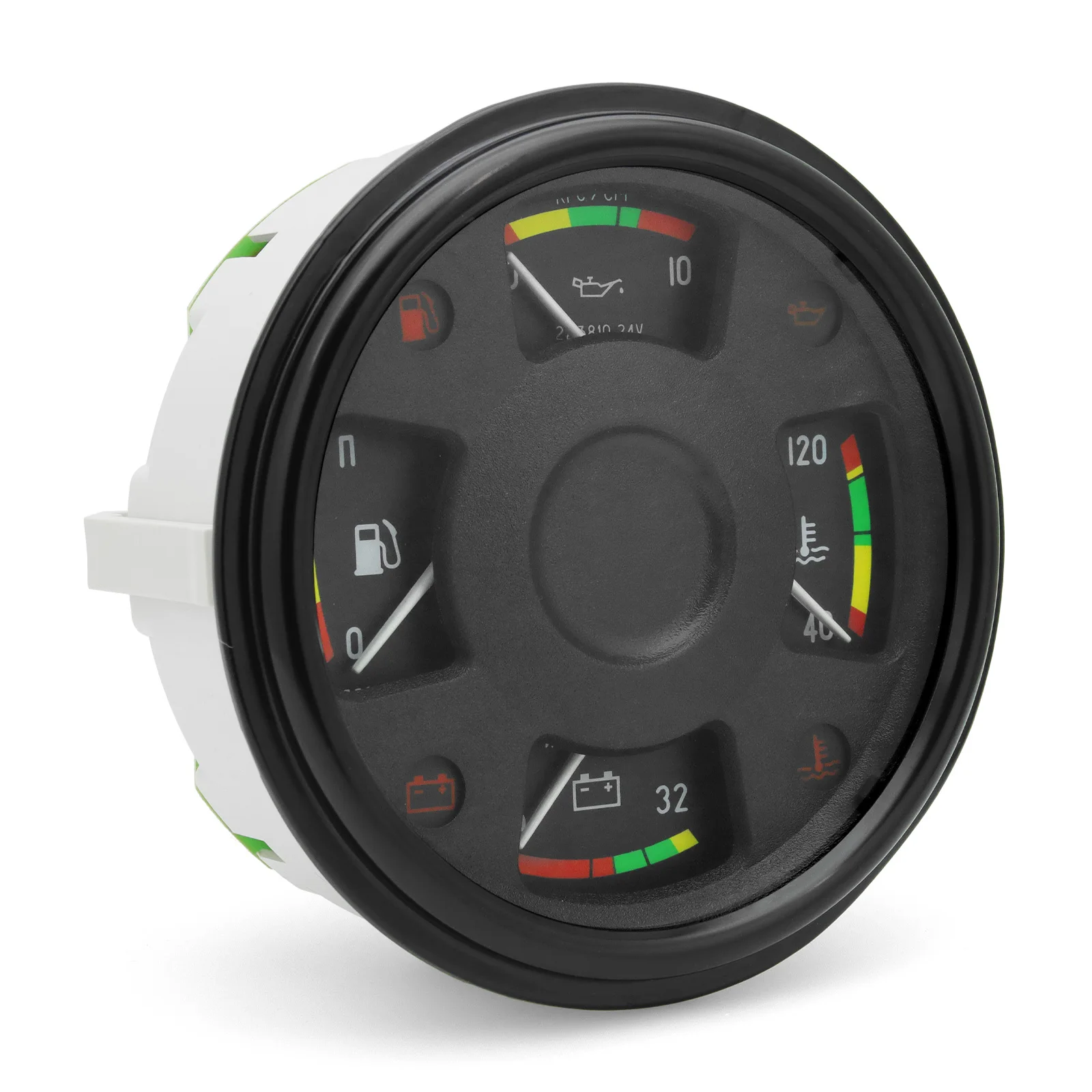 140mm 4in1 Car Fuel Level Gauge Oil Pressure Water Temp Volmeter + Warning Indicator Volt Electrical Mechanical Car Pointer