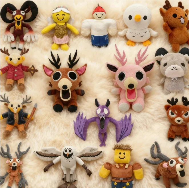 -Bebê 99 noites na floresta pelúcia filhote de veado pelúcia engraçado jogo presente de natal anime periféricos boneca macia 2025 nova boneca de veado bonito