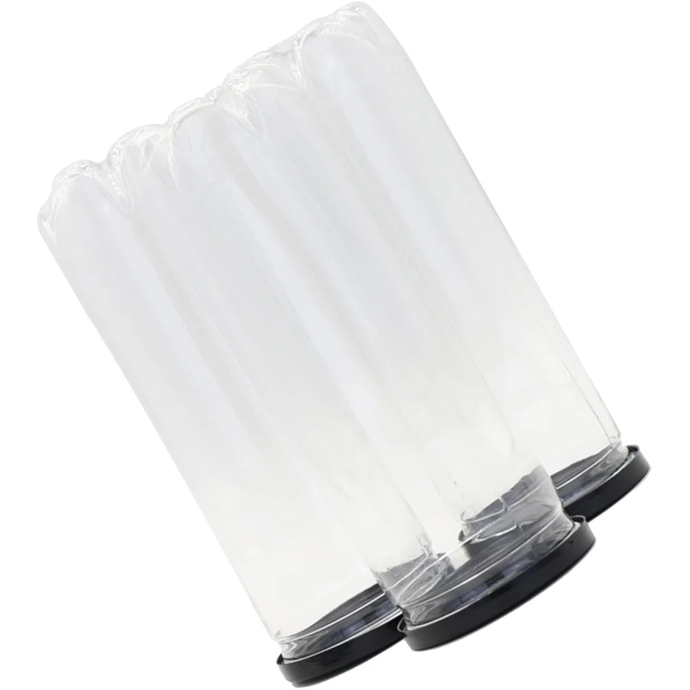 

3 Pcs Tennis Cylinder Supply Bottle Portable with Cover Practical Container Holder Lid Pvc Multi-function Balls