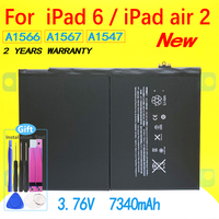 NEW 7340mAh Tablet Battery For iPad 6 / iPad Air 2 A1566 A1567 A1547 Battery With Tracking Number High Quality In Stock