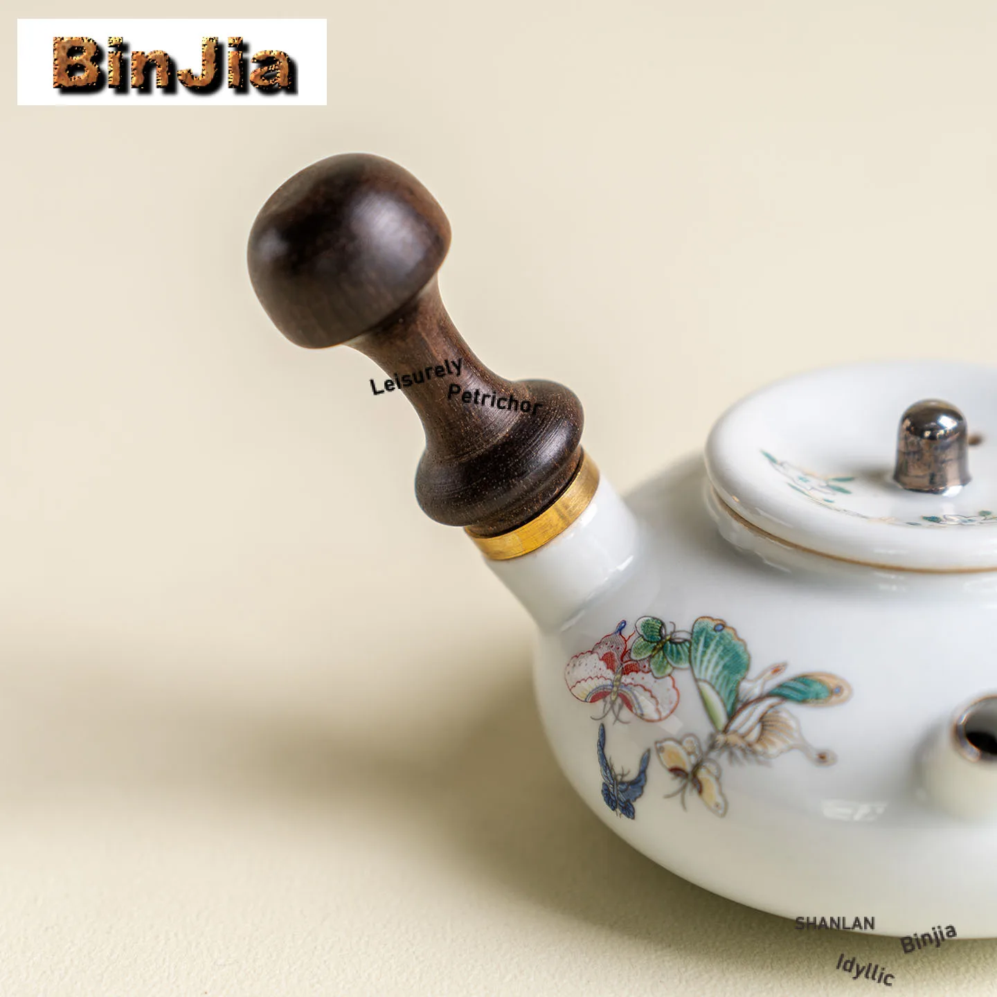 90ml Hand Painted Butterfly Side Handle Teapot Aesthetic Tea Infuser Pot Tea Maker Kettle With Ball Hole Tea Items Collection