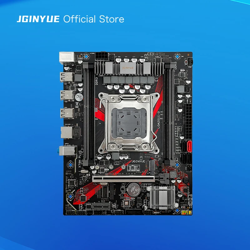 jginyue x79 lga 2011 m atx suporte mainboard intel xeon e5 v1 v2 ddr3 memoria 1600mhz 32gb m2 nvme sata usb30 x79m plus 01