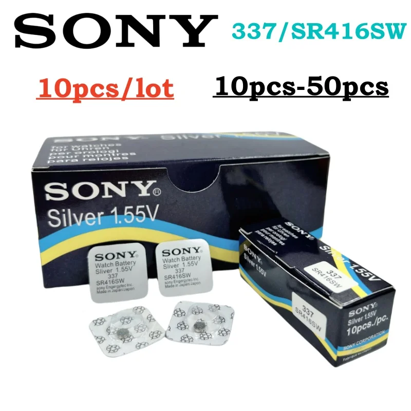 10-50Pcs Original SONY 337 SR416SW battery watch battery 623 D337 V337 SP337 1.55V Independent packaging