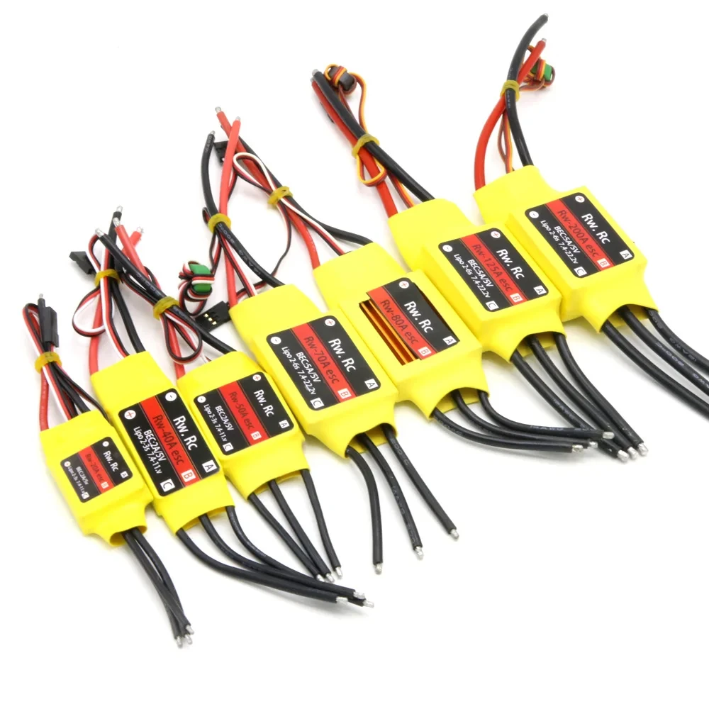 

Mitoot 10A/20A/30A/40A/50A/60A/70A/80A/100A/200A Brushless ESC with BEC RC Speed Controller For RC Airplane Helicopter