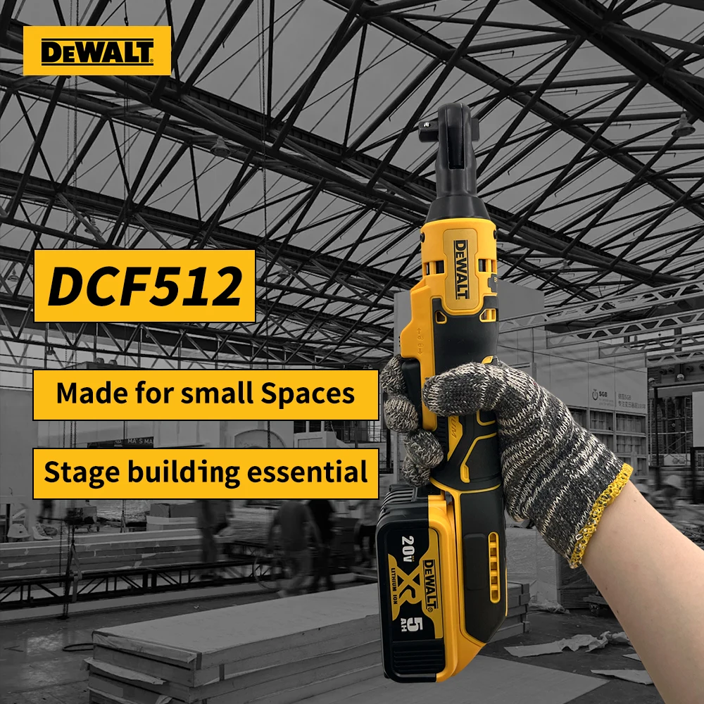 DEWALT DCF512 Ratchet Right Angle Wrench Variable Speed Brushless Power Wrench LED light Cordless 20V Battery Power Tools