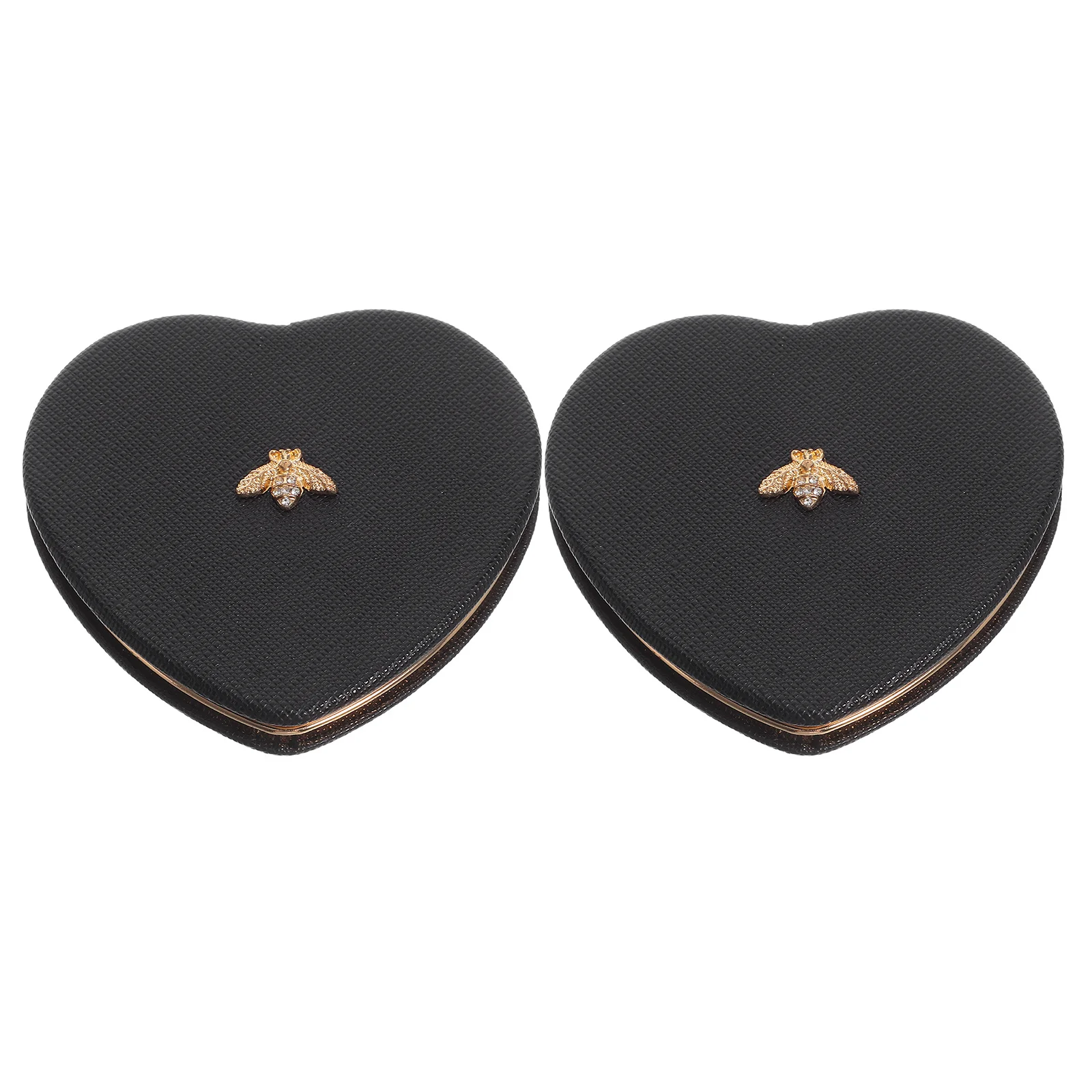 

2 Pcs Pocket Makeup Shaped Folding Double Sided Compact Mini Mirror for Purse Travel Desk Women Girls