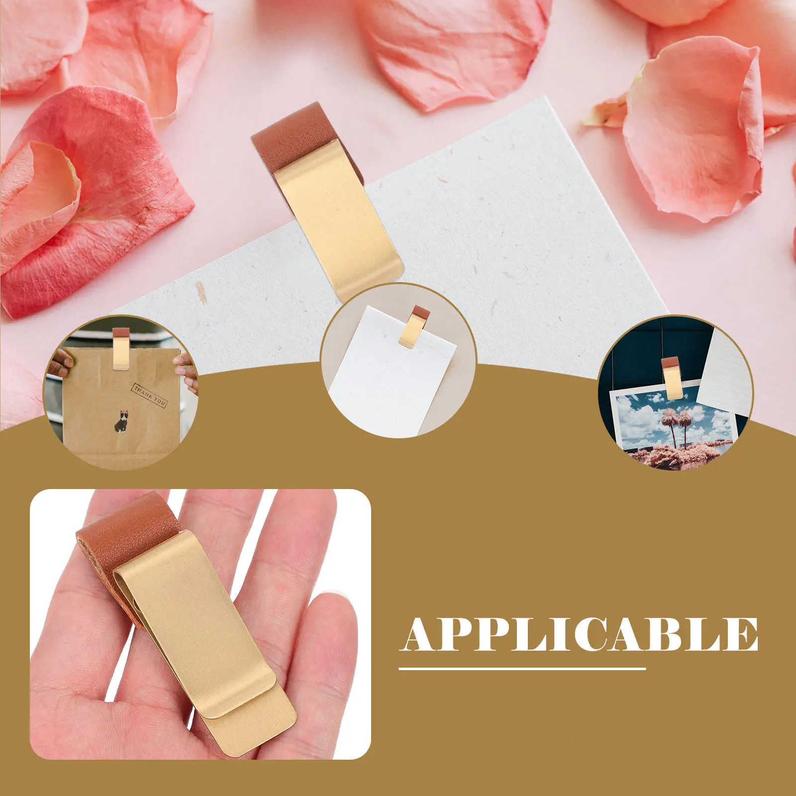 3Pcs Metal Paper Clips Retro Office File Clamps for Organizing Documents Notes Student Teacher School Study Stationery