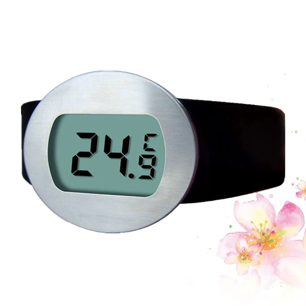 

Bottle Snap Thermometer Black Suitable for 65-80mm Diameter Wine Milk Bottle Temperature Gauge Portable Household Liquid