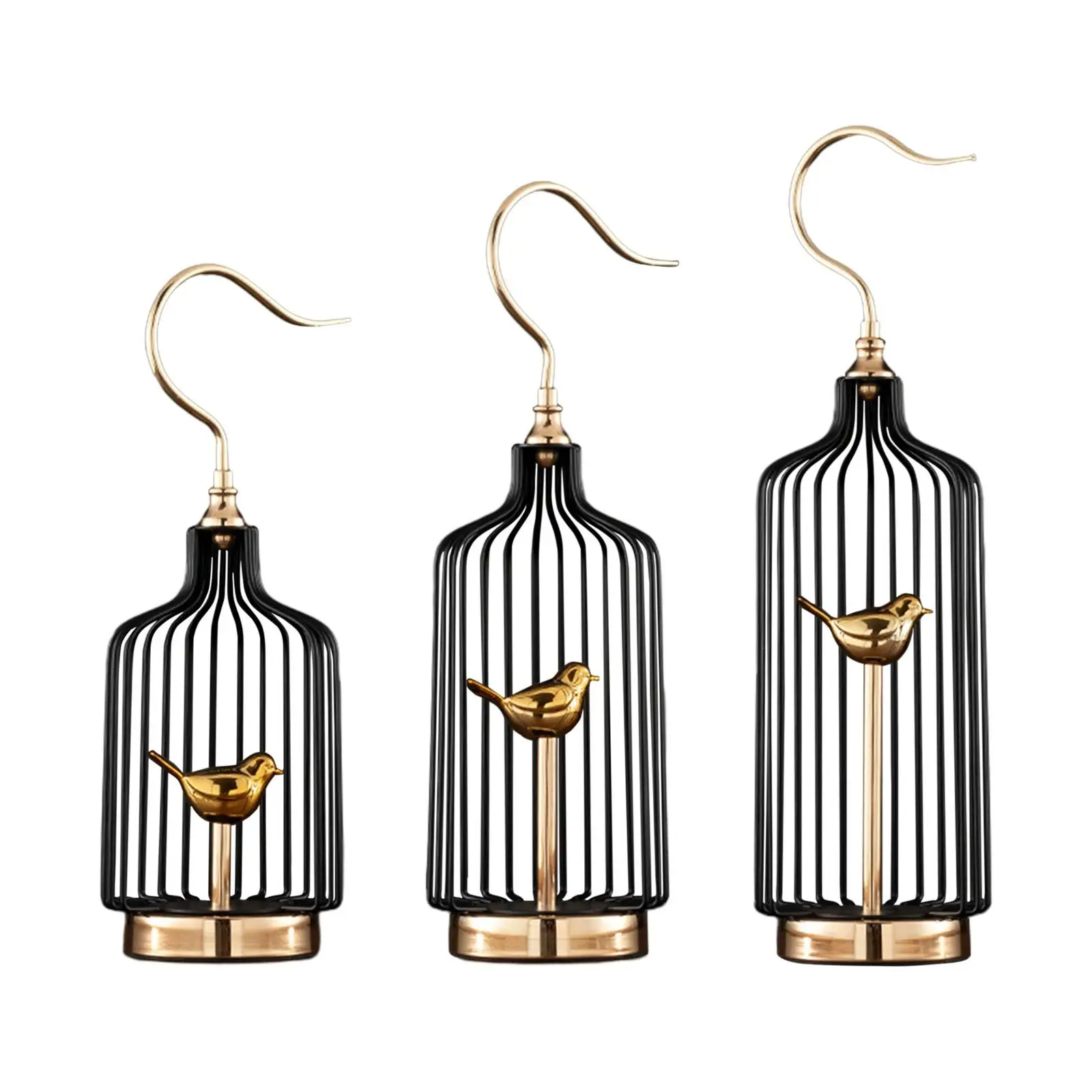 

Bird Cage Decor Home Fireplace Gift Housewarming Miniature Birdcage Figurine