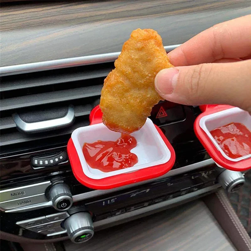 rench Fries Holder Cup for Car Ketchup Storage Box Fries Bucket Snacks Box Food Drink Cup Holder Table for Burgers French New