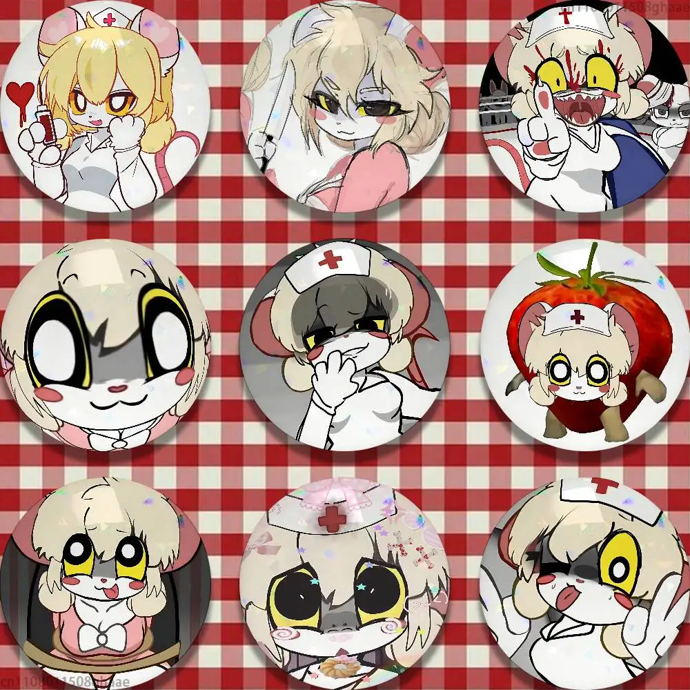 

terrible mouse lorna 58mm Badge Brooches on Backpack Clothes Handmade Round Enamel Pins for Jewelry