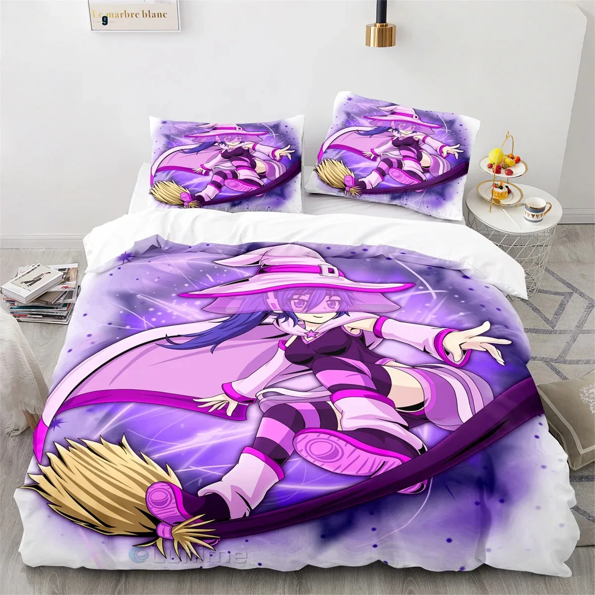 

3D Printed Anime Gacha Life Duvet Cover Set with Pillow Covers Polyester Teens Kids Bedding Set Full Queen King Size Bed Linen