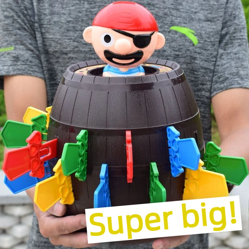 Funny Pirate Barrel Toy Sword Stab Jumping Pirate Game Board Children Halloween Toys Parent-child Interactive Toys for Kids Boys