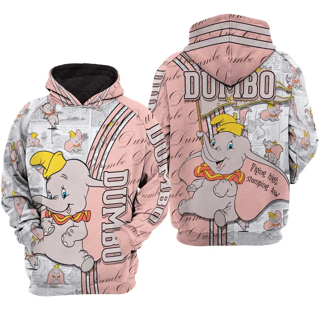 Dumbo Flying Elephant cartoon men women 3D Print High quality Fleece Zipper/ Hoodies Pullover Tops dropshipping