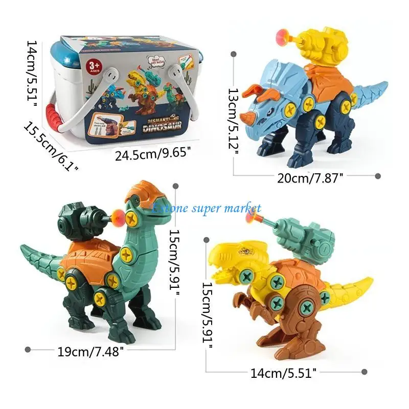 090B 3 في 1 لعبة بناء الديناصورات تيك أبارت DIY لعبة أنشطة الأولاد