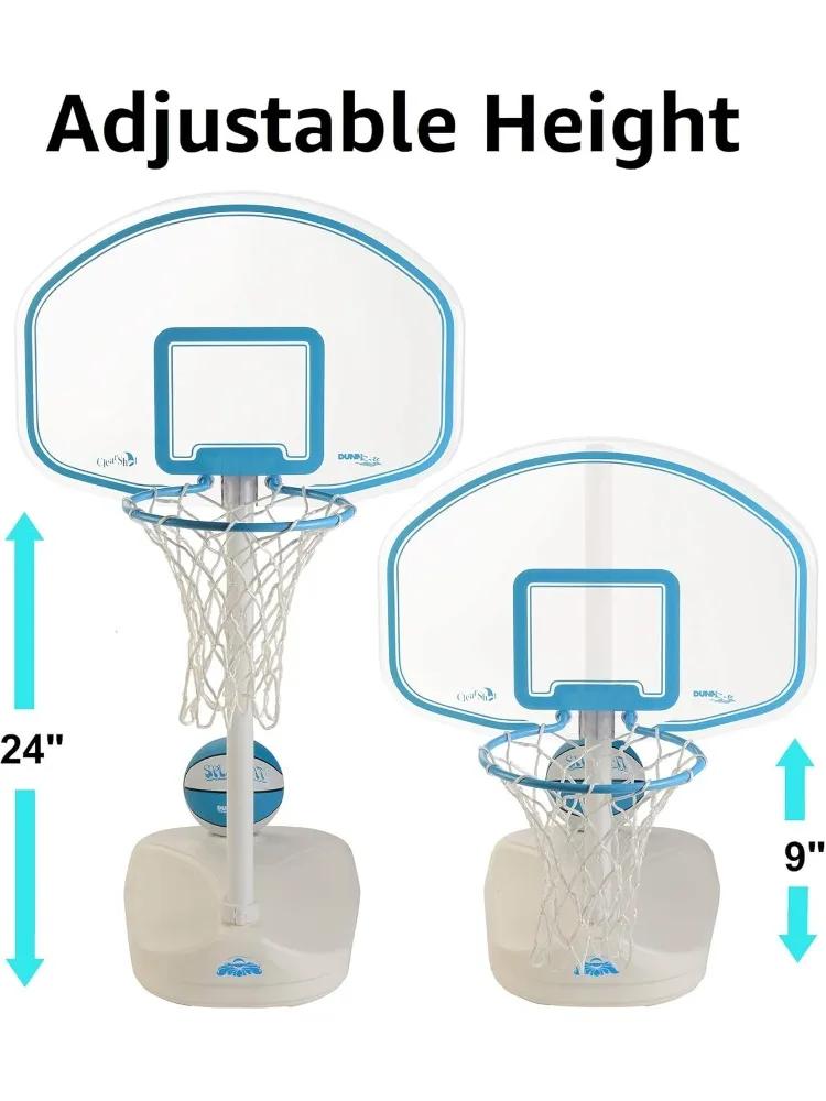 -Rite Clear Shot 2-in-1 Full Court Pool Basketball & Volleyball Game Set