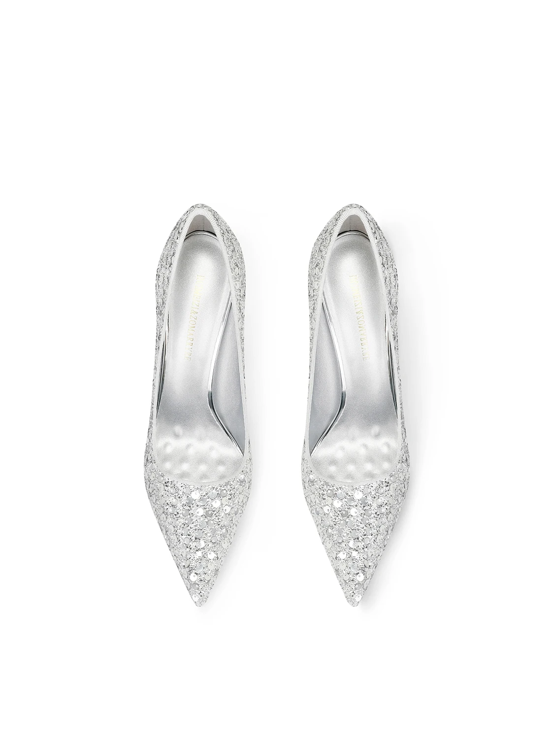 Silver Sequined High Heels Women's Pointed Heels 2025 Spring New Models