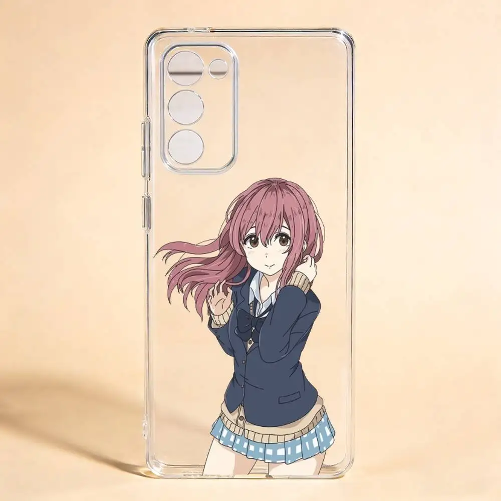 A Silent Voice Nishimiya Shouko Phone Case For Samsung Galaxy S24 S25 S23 S22 S21 Transparent Cover Case