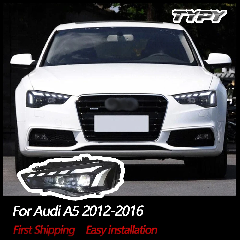 

Car Headlamp Headlights Modified Head Lamp Head light LED Daytime Running Lights For Audi A5 2012-2016 plug and play