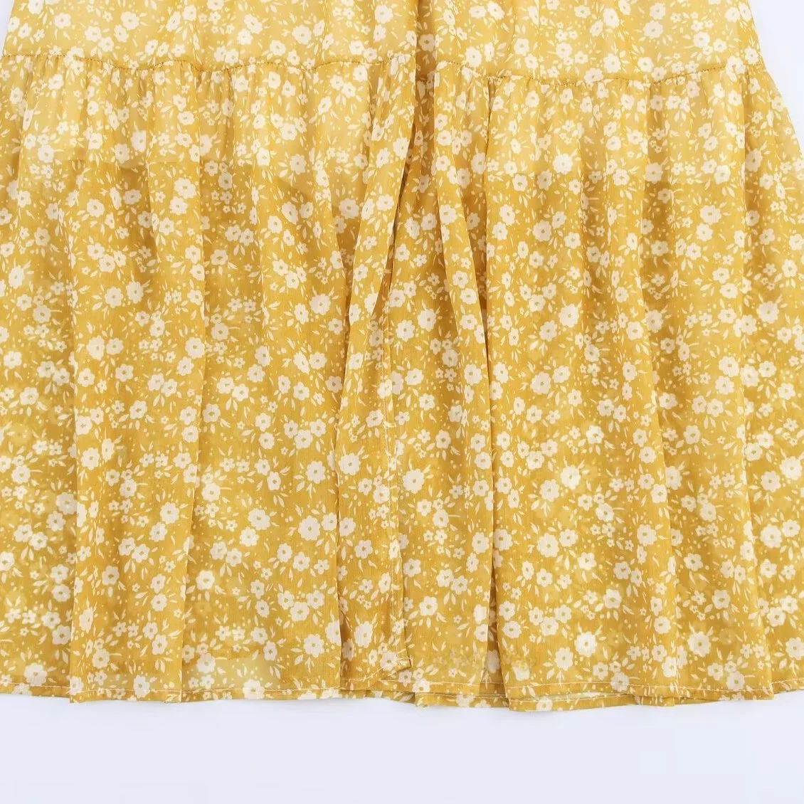 ZBZA Spring New Women's Faion Design Single Button Chiffon Floral Dr Cleanfit H Version Long Sve Ladies Ciwalk