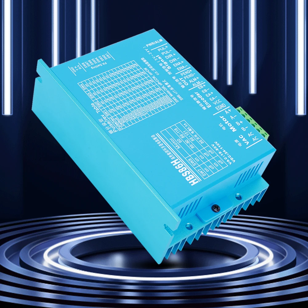 

HBS86H Closed Loops Two-Phase Digital Stepper Driver with RS232 Port Stepper Motor Driver Hybrid Step Servos Driver