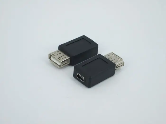 New Black USB 2.0 Type A Female to Mini USB 5pin B Female Adapter Plug Converter USB 2.0 to Mini USB Connector