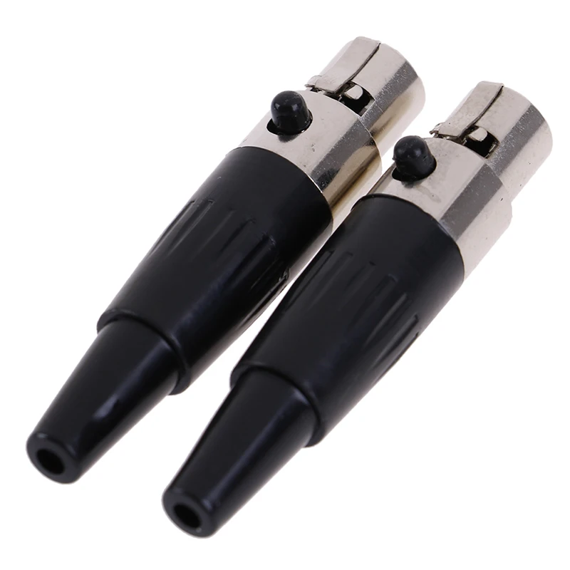 New 1Pc Mini XLR 3 4 Pin Female Plug Small XLR Audio Microphone Connector For MIC