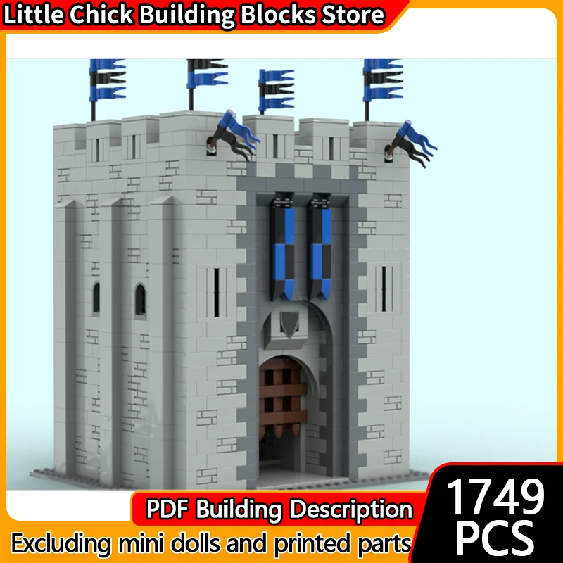 

Medieval Castle Model MOC Building Bricks Rock Castle Gatehouse Modular Technology Children Holiday Gifts Assemble Toys Suit