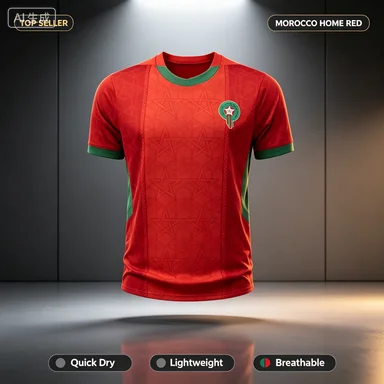 Morocco Morocco  Team Home Football Jersey Fan Style Traditional Pattern Short Sleeve Fan 3D Print Parent-child Tee - Aliexpress Deal
