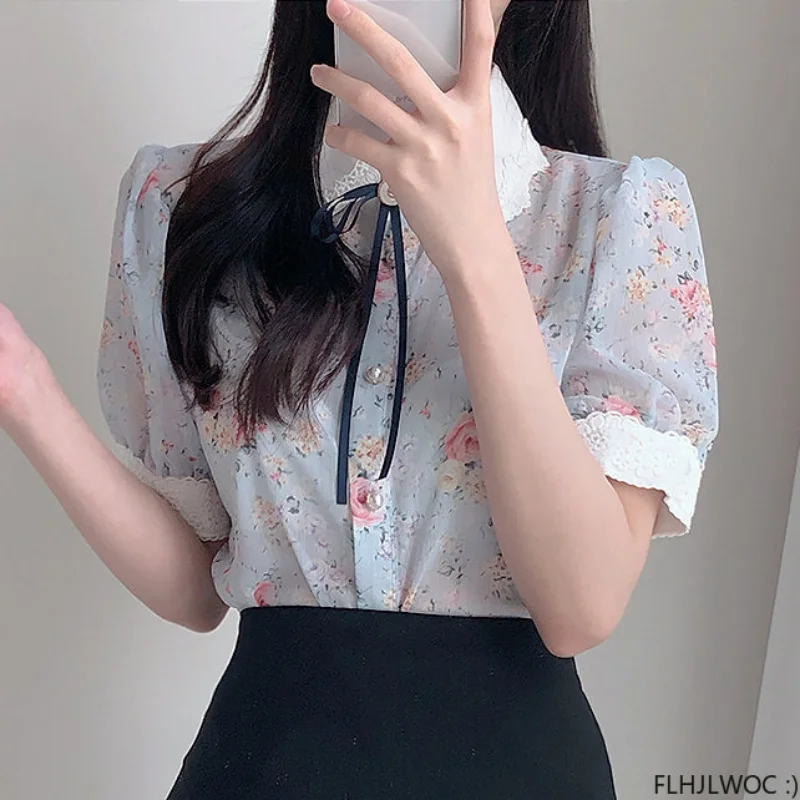 Hot Girls Cute Tops Preppy Style Vintage Japan Korea Button Elegant Office Lady Formal Work White Lace Ruffles Shirts Blouses