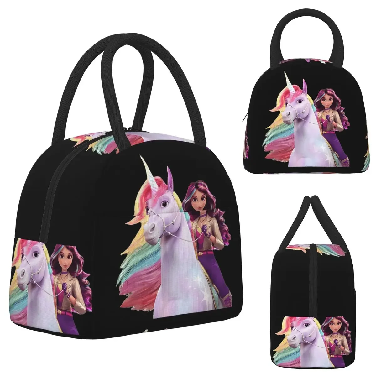 Unicorn Academy Sophia Wildstar Insulated Lunch Bag for Kids School Cooler Thermal Food Box Tote Leakproof Lunch Boxes Container